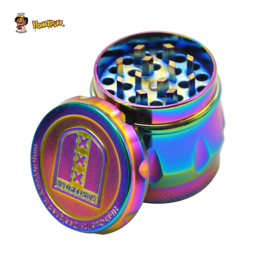 HONEYPUFF Drum & Rainbow Style Zinc Alloy Metal Smoking Herb Grinder 43MM 4Piece Sharp Diamond Teeth Tobacco Grinder Muller
HONEYPUFF Drum & Rainbow Style Zinc Alloy Metal Smoking Herb Grinder 43MM 4Piece Sharp Diamond Teeth Tobacco Grinder Muller