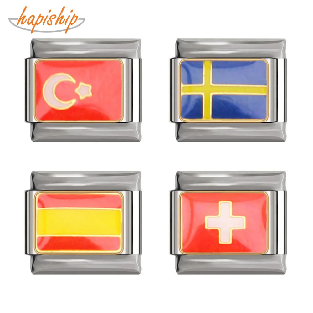 Hapiship 2019 I Love Spain Sweden Switzerland Turkry Flag Italian Charm Fit 9mm Bracelet Bangle Stainless Steel Making DJ145
Hapiship 2019 I Love Spain Sweden Switzerland Turkry Flag Italian Charm Fit 9mm Bracelet Bangle Stainless Steel Making DJ145