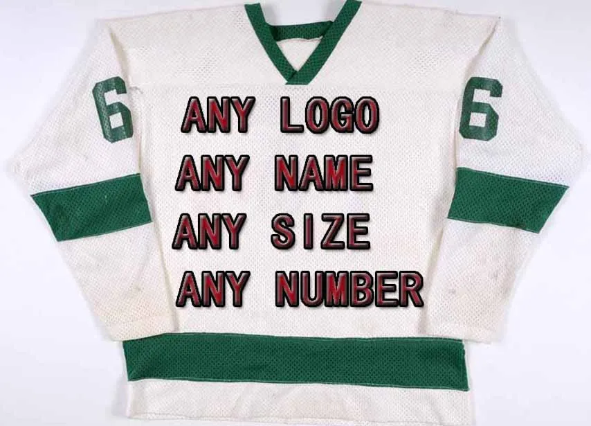 Image Custom ICE Hockey Jerseys Any logo Name Number Rick Zombo University Green XXS 6XL Customized Stitched Sewn Free Shiping
