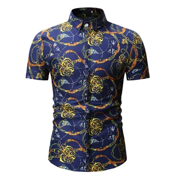 Novelty Chain Print Shirt Punk Style Club Boy Party Clothing 2020 Summer New Male Shirts Short Sleeve Tops Polyster High Quality
Novelty Chain Print Shirt Punk Style Club Boy Party Clothing 2020 Summer New Male Shirts Short Sleeve Tops Polyster High Quality