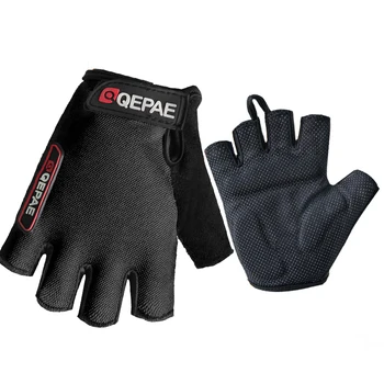 

Qepae Lycra Soft Breathable Half Finger Bicycle Gloves Women Men Cycling Glove GEL Bike Mittens Red Blue Black Outdoor Anti Slip
