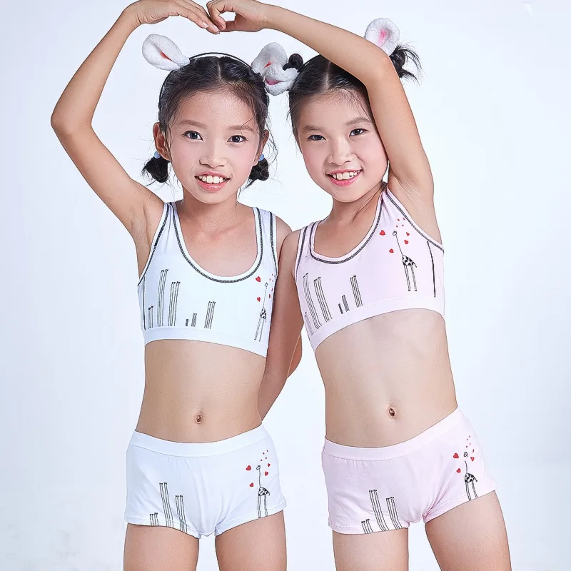 

Cotton material Girls Puberty Cotton Training Bra Puberty Girl Underwear 1050