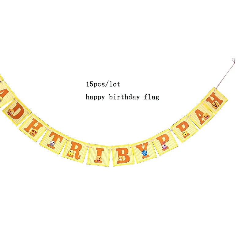 15pcs/lot Emoji Funny printed Cartoon Happy Birthday Letter banner for Birthday Party Decoration&Supplies
15pcs/lot Emoji Funny printed Cartoon Happy Birthday Letter banner for Birthday Party Decoration&Supplies