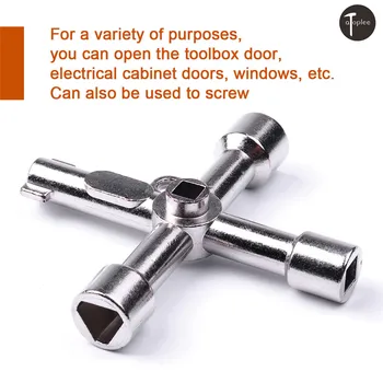1PC 4 Way Universal Cross Triangle Wrench Key For Train Electrical Elevator Cabinet Valve Alloy Triangle Square
1PC 4 Way Universal Cross Triangle Wrench Key For Train Electrical Elevator Cabinet Valve Alloy Triangle Square