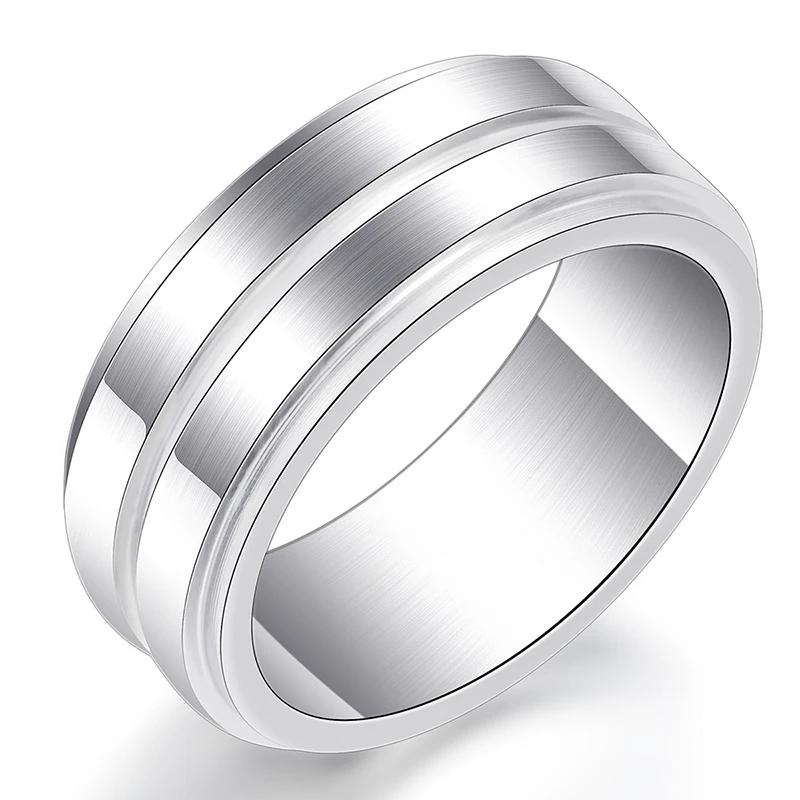 Stainless Steel Rings for Women Man 8mm Width Silver Engagement Ring Female Fashion Jewelry
Stainless Steel Rings for Women Man 8mm Width Silver Engagement Ring Female Fashion Jewelry