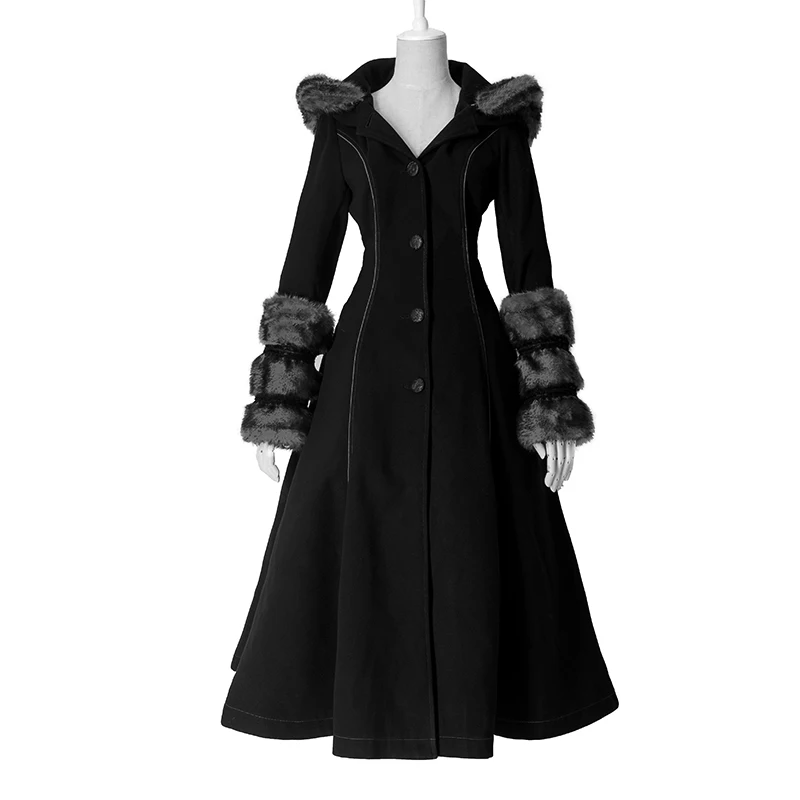 PUNKRAVE Women Gothic Jacets Two-wear Woolen Imitation Fur Coats Halloween Witch Cospaly Stage Performance Personality Jacket
PUNKRAVE Women Gothic Jacets Two-wear Woolen Imitation Fur Coats Halloween Witch Cospaly Stage Performance Personality Jacket