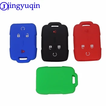 

jingyuqin 10ps 4 Buttons Remote Silicone Cover Car-Styling Key Case For Cadillac /Chevrolet Silverado /GMC Sierra