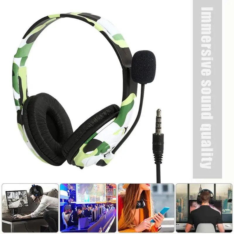 VODOOL Gaming Headphones Camouflage Wired PC Stereo Headset 3.5mm Earphones w/Mic for Xbox One PS4/Laptop Tablet Gamer
VODOOL Gaming Headphones Camouflage Wired PC Stereo Headset 3.5mm Earphones w/Mic for Xbox One PS4/Laptop Tablet Gamer
