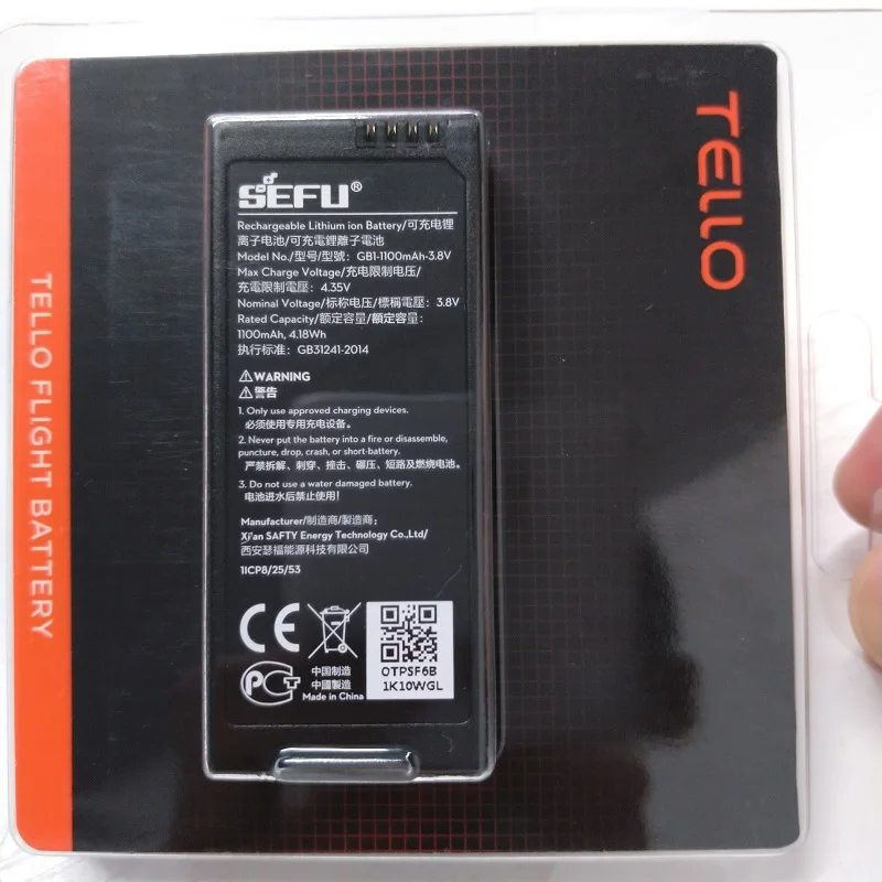 2 Pieces 100% Original DJI Tello Flight Battery 1100mAh 3.8V For DJI Tello Drone Accessories
2 Pieces 100% Original DJI Tello Flight Battery 1100mAh 3.8V For DJI Tello Drone Accessories