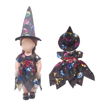 18 inch Girls doll dress Black witch Halloween costume + American newborn clothes Baby toys fit 43 cm baby dolls c330
18 inch Girls doll dress Black witch Halloween costume + American newborn clothes Baby toys fit 43 cm baby dolls c330