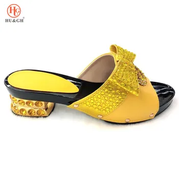 2019 New Italian Yellow Color Shoe High Square Heels Best Selling African Woman Sandals Shoe For Women For Wedding Party Slipper
2019 New Italian Yellow Color Shoe High Square Heels Best Selling African Woman Sandals Shoe For Women For Wedding Party Slipper
