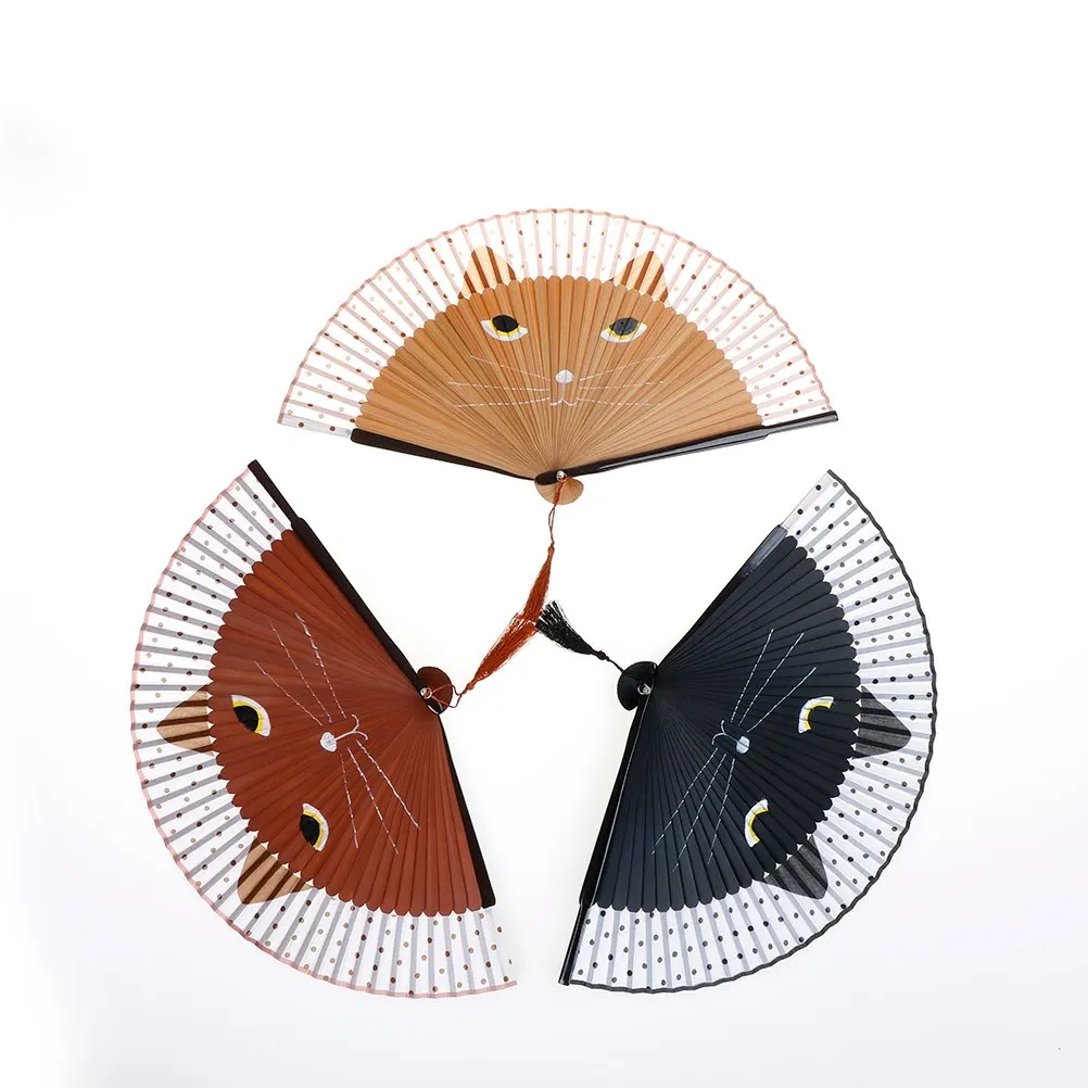 Cartoon Cat Painted Folding Fan Craft Xmas Christmas Gift Party Favor Fans For Women Handle Bamboo Silk Hand Fan
Cartoon Cat Painted Folding Fan Craft Xmas Christmas Gift Party Favor Fans For Women Handle Bamboo Silk Hand Fan
