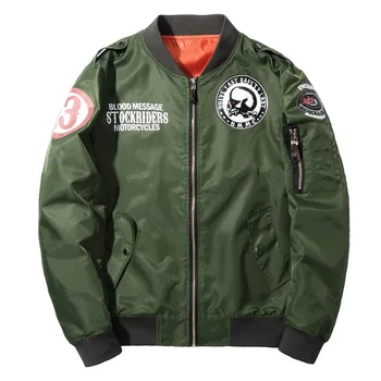 YuWaiJiaRen Fashion Bomber Jakcet Men Pilot Air Force Army ma 1 jackets Skull Print Letter Pattern Stitching Coats
YuWaiJiaRen Fashion Bomber Jakcet Men Pilot Air Force Army ma 1 jackets Skull Print Letter Pattern Stitching Coats