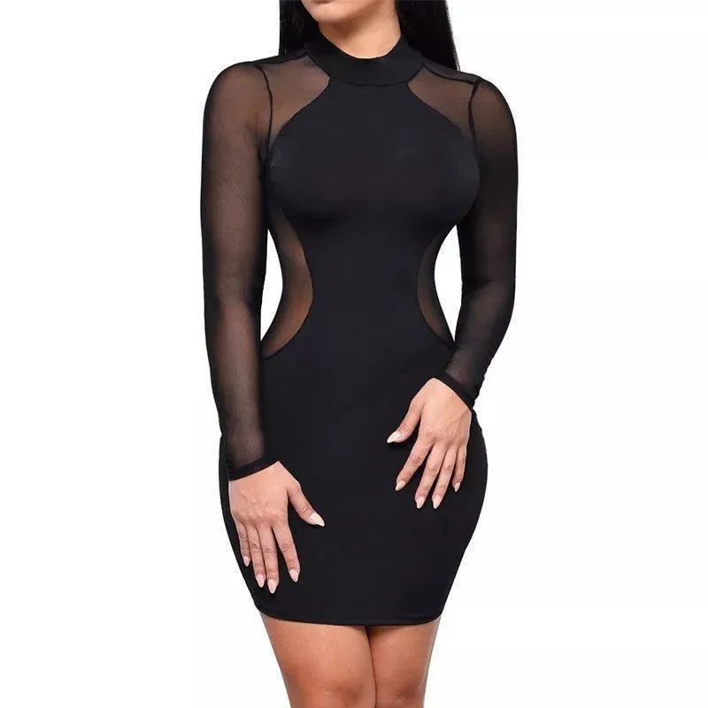 New Sexy Women Bandage Bodycon Mini Dress Long Sleeve Hollow Out Back Sexy Women Party Dress High Waist Mesh Dress
New Sexy Women Bandage Bodycon Mini Dress Long Sleeve Hollow Out Back Sexy Women Party Dress High Waist Mesh Dress
