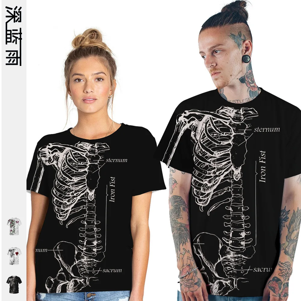 2019 Halloween Skeleton Number Printing Personality Street Lovers Rendering Short Sleeve Leisure Time Short T Woman
2019 Halloween Skeleton Number Printing Personality Street Lovers Rendering Short Sleeve Leisure Time Short T Woman