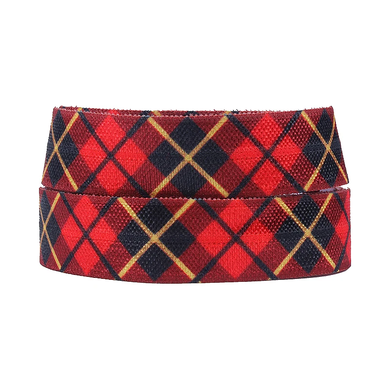 FLRA FOE 5/8" Red Plaid elastic ribbon, Fold Over Elastic, FOE ribbon for Christmas hairband
FLRA FOE 5/8" Red Plaid elastic ribbon, Fold Over Elastic, FOE ribbon for Christmas hairband