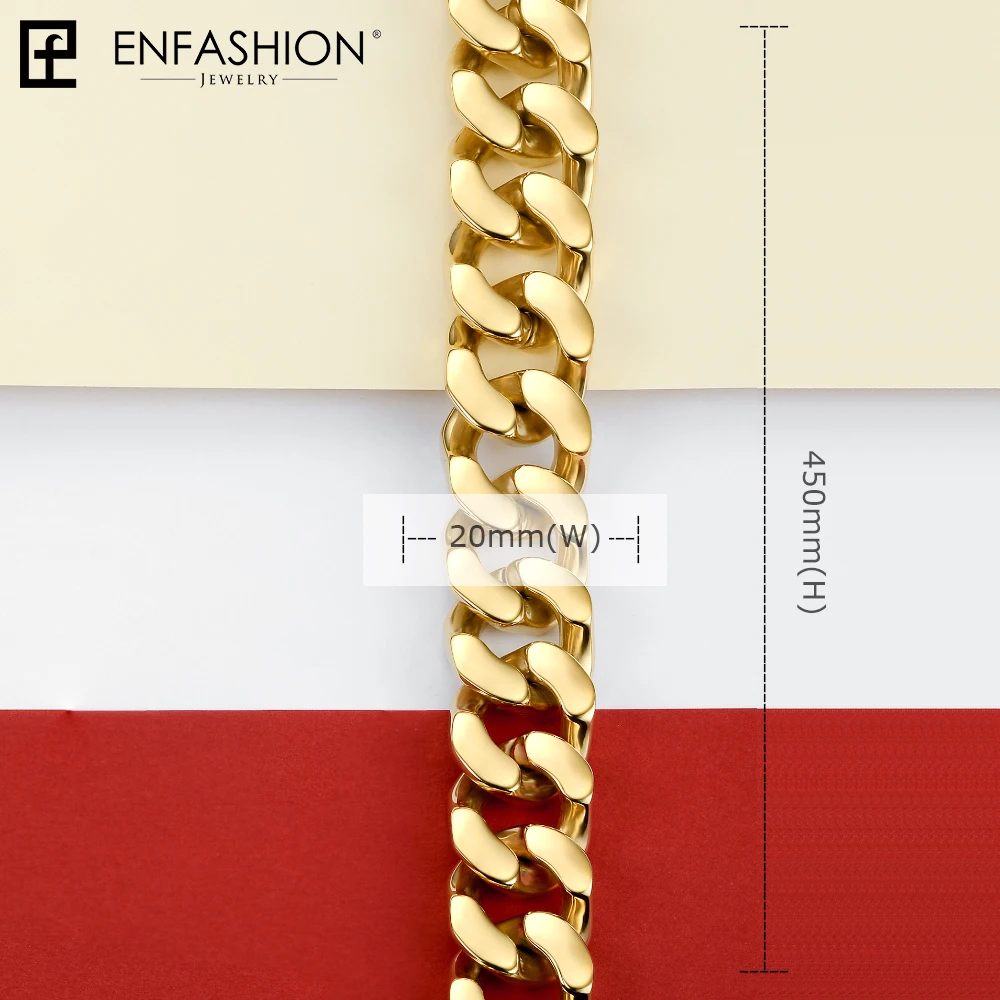 Enfashion большая цепочка чокеры ожерелье для женщин золотой цвет нержавеющая сталь