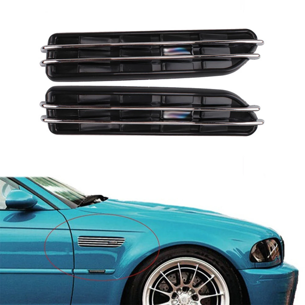 Free Shipping 2x Black Decorative Front Fender Side Vent Grills Self-Adhesive Air Flow Exterior For BMW M E46 E90 3 Series
Free Shipping 2x Black Decorative Front Fender Side Vent Grills Self-Adhesive Air Flow Exterior For BMW M E46 E90 3 Series