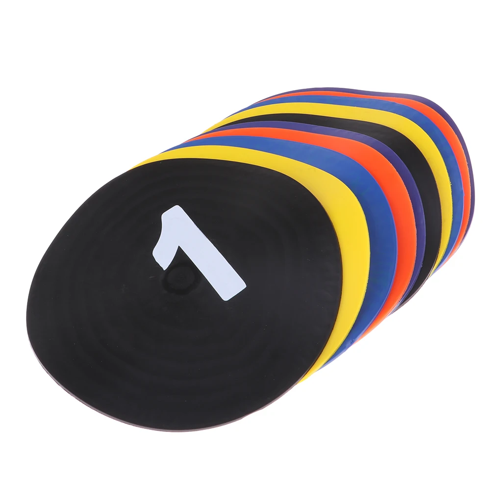 10Pcs Football Training Mark Plates Sport Exercise Traffic Plate for Football, Table Tennis Athletes Physical Strength