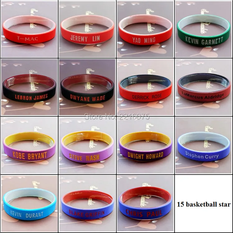 Spray painted Color coated basketball star wristband silicone bracelets free shipping 
Spray painted Color coated basketball star wristband silicone bracelets free shipping