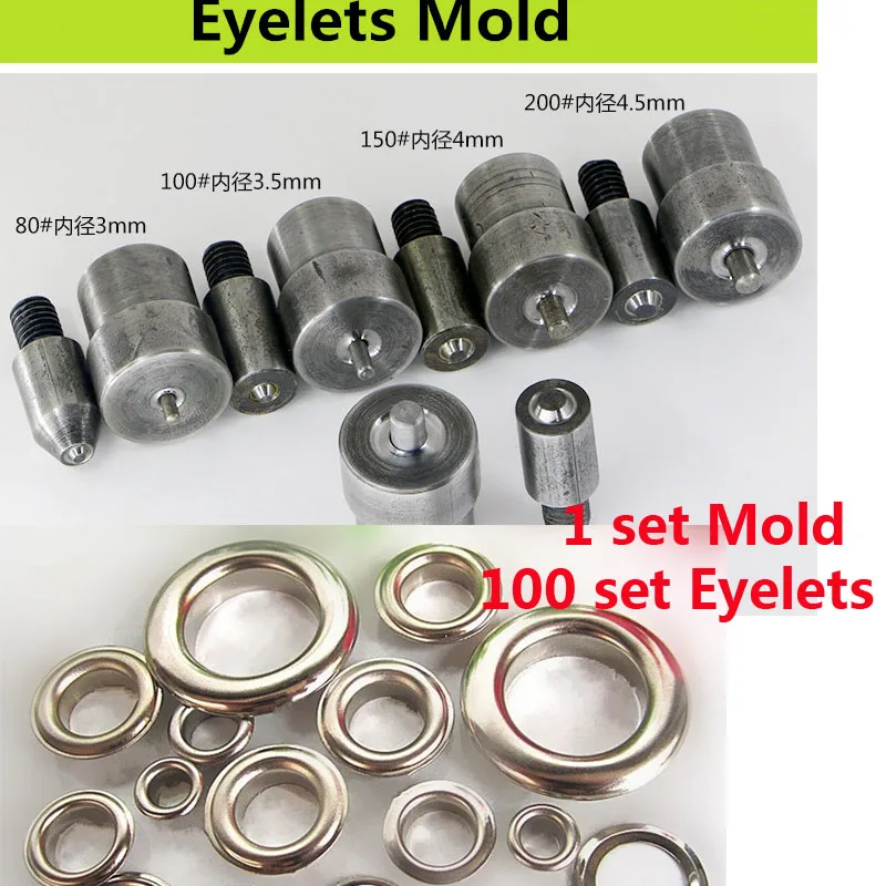 Metal Grommet Eyelets Dies/Mold For Handmade Press Machines Manual Install Tools 4-20mm +100 pcs Silver Grommet Eyelets
Metal Grommet Eyelets Dies/Mold For Handmade Press Machines Manual Install Tools 4-20mm +100 pcs Silver Grommet Eyelets