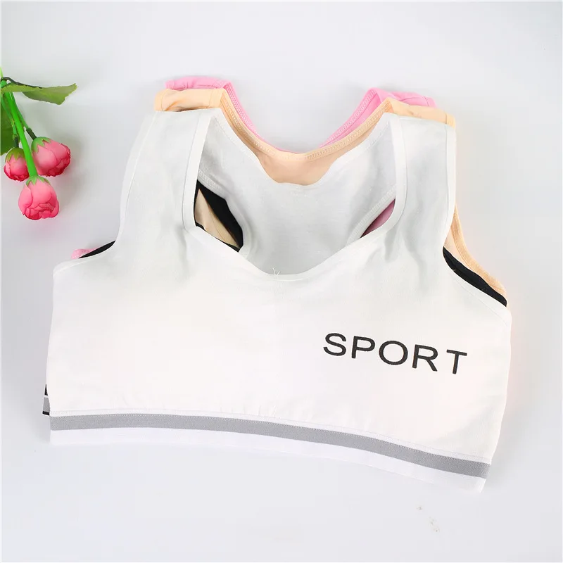 Teenager Girls Sports Bra Children Gym Underwear with Chest Pad Cotton Young Training lingerie 1pcs/lot
Teenager Girls Sports Bra Children Gym Underwear with Chest Pad Cotton Young Training lingerie 1pcs/lot