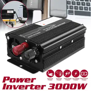 3000W Power Inverter DC24V to 220V AC Car Inverter with 1.5A Dual USB Car Adapter Voltage Transformer Power Converter Mute
3000W Power Inverter DC24V to 220V AC Car Inverter with 1.5A Dual USB Car Adapter Voltage Transformer Power Converter Mute