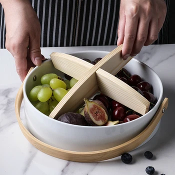 White snack serving ceramic basket with handle for fruit tea time plate and tray
White snack serving ceramic basket with handle for fruit tea time plate and tray