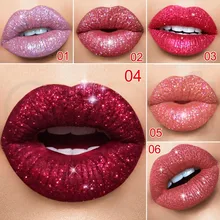 Matte untuk Glitter Lipstik Bunglon Emas Logam Matte Lip Gloss Tahan Lama Tahan Air Mutiara Warna Lip Tint Bibir Makeup(China)