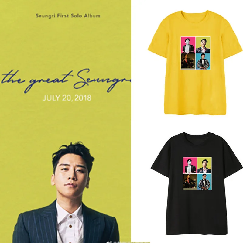 K-pop BIGBANG victory Lee Shengxian album the same short-sleeved T-shirt around THE GREAT SEUNGRI shirts summer
K-pop BIGBANG victory Lee Shengxian album the same short-sleeved T-shirt around THE GREAT SEUNGRI shirts summer