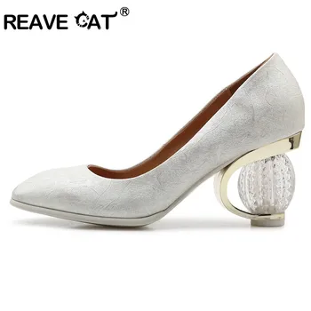 REAVE CAT Shoes woman Strange heels Ladies pumps Spring summer shoes Shallow Flower Round toe Snake Slip on Casual Cool A1527
REAVE CAT Shoes woman Strange heels Ladies pumps Spring summer shoes Shallow Flower Round toe Snake Slip on Casual Cool A1527