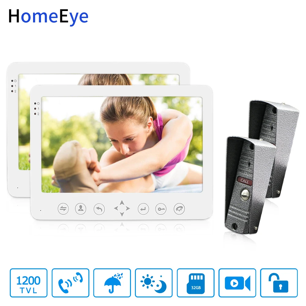 HomeEye 7'' Video Door Phone Video Intercom Hands-free Doorbell Waterproof Multi-languages OSD Menu 2-2 Security Access System
HomeEye 7'' Video Door Phone Video Intercom Hands-free Doorbell Waterproof Multi-languages OSD Menu 2-2 Security Access System