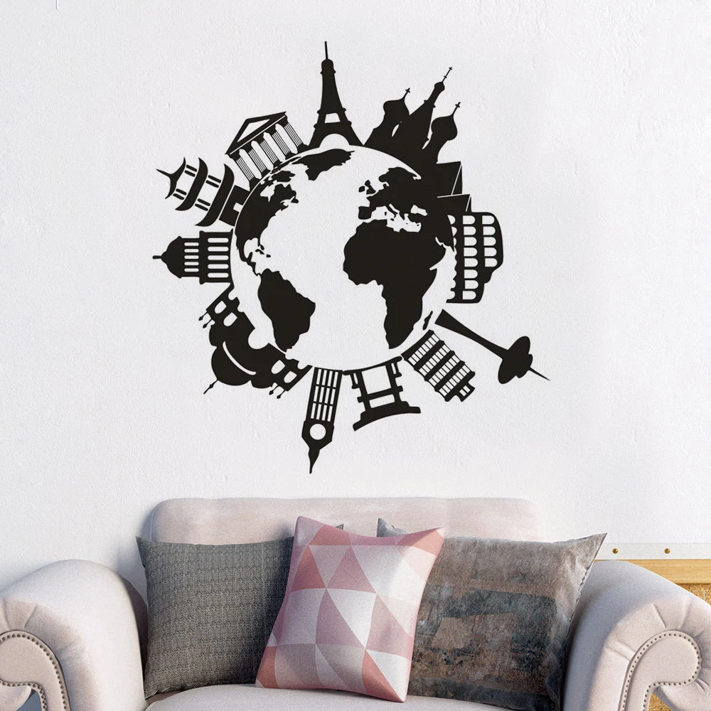 Travel The World Vinyl Wall Murals Popular Places Wall Sticker Home Interior Decoration Travel Maps Car Window Poster Gift AZ684
Travel The World Vinyl Wall Murals Popular Places Wall Sticker Home Interior Decoration Travel Maps Car Window Poster Gift AZ684