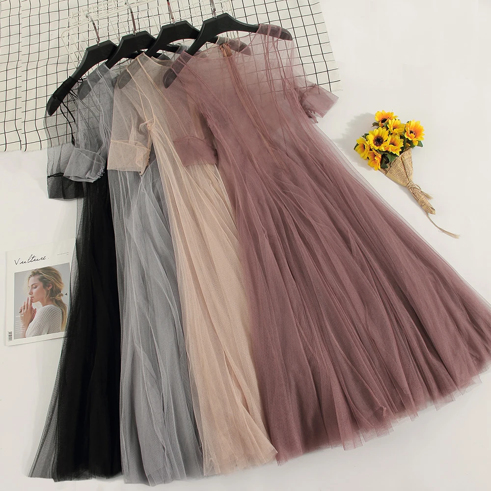 Women Short Lantern Sleeve Pleated Tulle Ball Gown Dress Casual Patchwork Slim High Waist Mesh Gauze Voile Ruffles Cake Dresses
Women Short Lantern Sleeve Pleated Tulle Ball Gown Dress Casual Patchwork Slim High Waist Mesh Gauze Voile Ruffles Cake Dresses