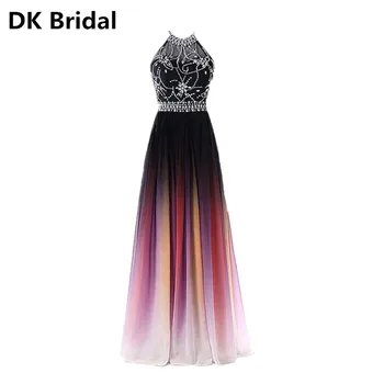 Halter Beaded Gradient Chiffon Evening Dresses 2019 Sequins Prom Dress Plus Size Ombre Prom Long Elegant Dress
Halter Beaded Gradient Chiffon Evening Dresses 2019 Sequins Prom Dress Plus Size Ombre Prom Long Elegant Dress