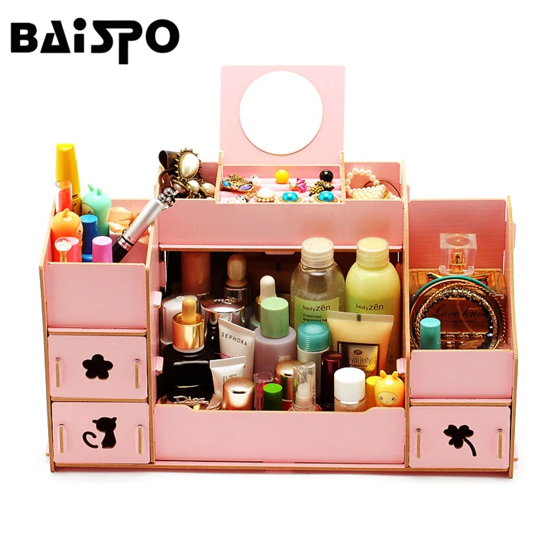 BAISPO Storage Boxes Makeup Organizer Box Diy Wooden Cosmetic Storage Box Multi-function Cardboard Office Desktop W-28
BAISPO Storage Boxes Makeup Organizer Box Diy Wooden Cosmetic Storage Box Multi-function Cardboard Office Desktop W-28