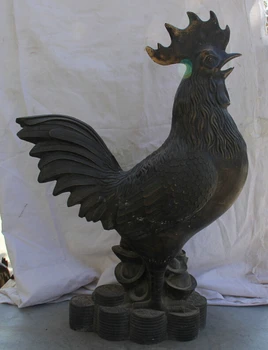 USPS to USA S2160 26" Chinese Bronze Wealth Money animal Zodiac Year Rooster Cock sculpture Statue
USPS to USA S2160 26" Chinese Bronze Wealth Money animal Zodiac Year Rooster Cock sculpture Statue