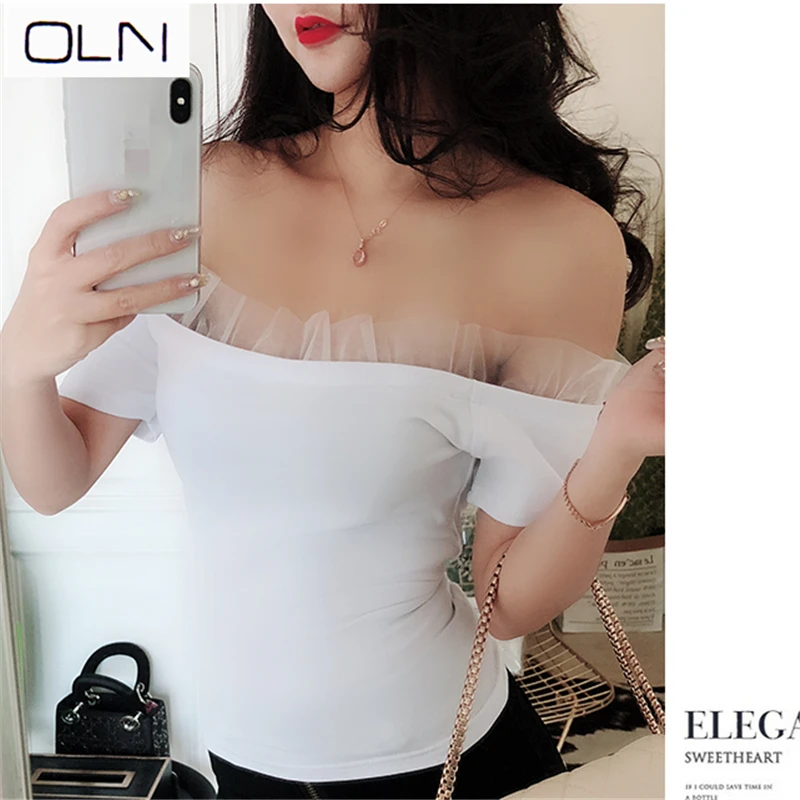Tees korean wholesale chiffon mesh lace OLN new real shot sleeveless strapless strap bottom shirt sexy slim t-shirt w
Tees korean wholesale chiffon mesh lace OLN new real shot sleeveless strapless strap bottom shirt sexy slim t-shirt w