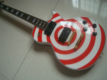Free shipping zakk wylde custom electric guitar red and white EMG pickups maple top mahogany body maple or mahogany neck 
Free shipping zakk wylde custom electric guitar red and white EMG pickups maple top mahogany body maple or mahogany neck
