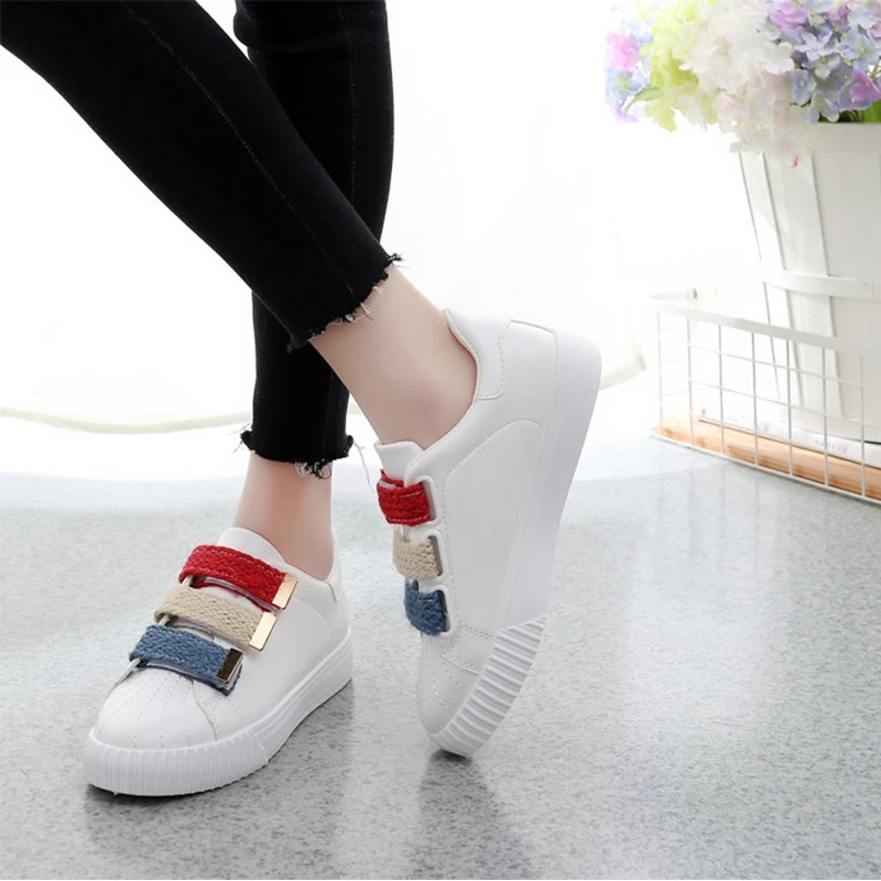 Shoes Women Sneakers Breathable Sport White Shoes Girls Magic Tape Flats Shoes Sneaker Zapatos De Mujer
Shoes Women Sneakers Breathable Sport White Shoes Girls Magic Tape Flats Shoes Sneaker Zapatos De Mujer