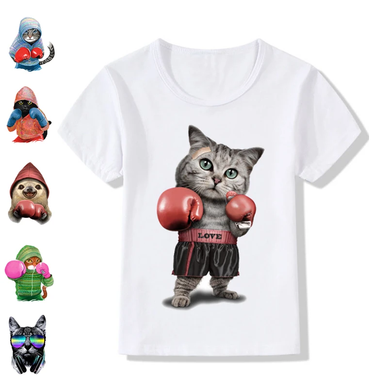 Kids Baby Girls And Boys T Shirts Short Sleeve Soft Sloth Boxing Cat White Shirt For Kids Casual Tops Tees Children Clothing
Kids Baby Girls And Boys T Shirts Short Sleeve Soft Sloth Boxing Cat White Shirt For Kids Casual Tops Tees Children Clothing