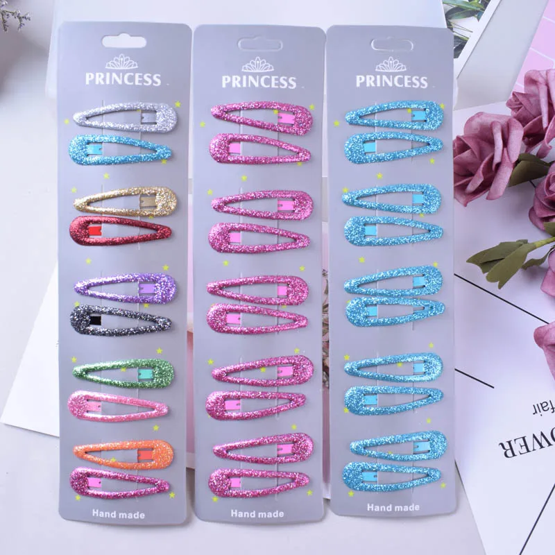10pcs/lset Glitter Hairpins Snap Hair Clip for Children Kids Claw Hair Clip Pins For Girls Hair Accessories Cute Metal Barrettes
10pcs/lset Glitter Hairpins Snap Hair Clip for Children Kids Claw Hair Clip Pins For Girls Hair Accessories Cute Metal Barrettes