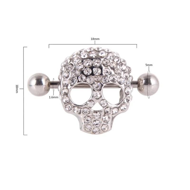2019 stainless steel skull piercing breast ring human body piercing ornaments BPJ-24
2019 stainless steel skull piercing breast ring human body piercing ornaments BPJ-24