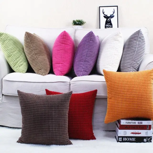 Customized Size Candy Color Grain Pattern Corduroy Cushion Cover Car Sofa Decoration Pillow Case With Invisible Zipper
Customized Size Candy Color Grain Pattern Corduroy Cushion Cover Car Sofa Decoration Pillow Case With Invisible Zipper