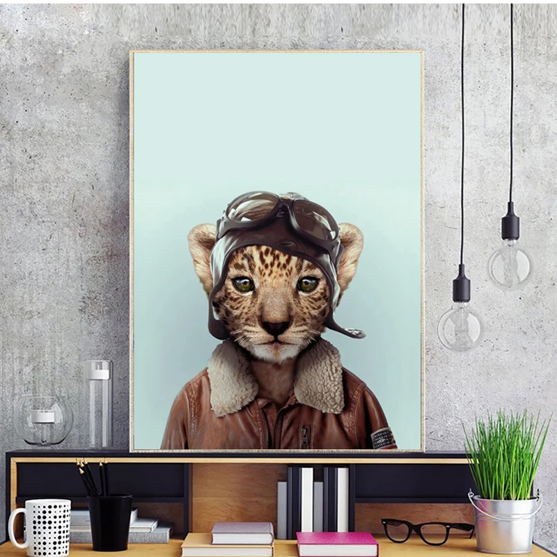 Pilot Cat Portrait Canvas Art Print Poster, Wall Art Picture for Living Room Decoration, Cartoon Animal Home Decor Painting
Pilot Cat Portrait Canvas Art Print Poster, Wall Art Picture for Living Room Decoration, Cartoon Animal Home Decor Painting