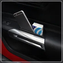 Для Ford Mustang 2015 2016 2017 2018 салона спереди дверные ручки ящик для хранения перчаток случай 2 шт./компл.