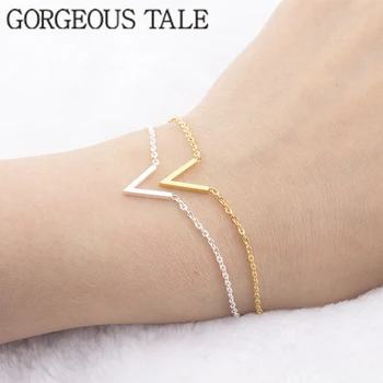 GORGEOUS TALE New Fashion Jewelry Gold Colour Bff Loom Bands Chevron V Charms Statement Women Bracelet Bridesmaid Pulseiras 2019
GORGEOUS TALE New Fashion Jewelry Gold Colour Bff Loom Bands Chevron V Charms Statement Women Bracelet Bridesmaid Pulseiras 2019