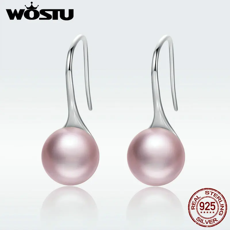 WOSTU 100% Real 925 Sterling Silver Trendy Elegant Pink Simulated Pearl Drop Earrings For Women Jewelry Dangle Earring DXE144
WOSTU 100% Real 925 Sterling Silver Trendy Elegant Pink Simulated Pearl Drop Earrings For Women Jewelry Dangle Earring DXE144