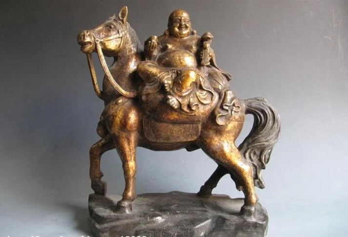 Collectible bronze lion statue S0536 14 China Folk Copper Bronze Carved Lucky Maitreya Buddha Ride on Horse statue
Collectible bronze lion statue S0536 14 China Folk Copper Bronze Carved Lucky Maitreya Buddha Ride on Horse statue