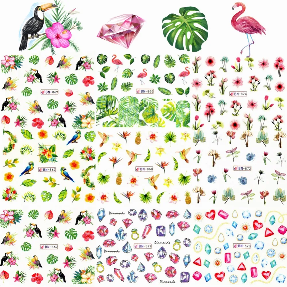 COSCELIA 10 Designs Water Decals Slider Summer Jungle Flamingo Parrot Flora Watermark Nail Sticker Decoration Wraps Manicure
COSCELIA 10 Designs Water Decals Slider Summer Jungle Flamingo Parrot Flora Watermark Nail Sticker Decoration Wraps Manicure